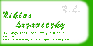 miklos lazavitzky business card